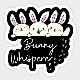 Bunny Whisperer T-Shirt, Rabbit Lover T-Shirt, Rabbit Mom T-Shirt, Rabbit Mom T-Shirt, Rabbit Dad T-Shirt, Funny Rabbit T-Shirt, Sticker